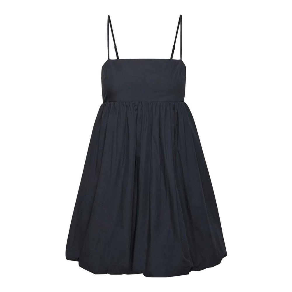 Sunday Best Elio Poplin Bubble Mini Dress Black XS